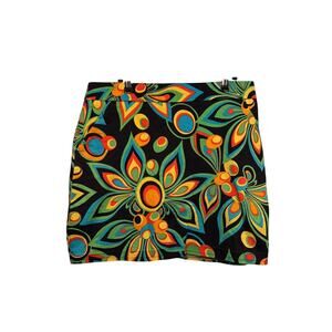 Loudmouth Skort Womens 10 Black Shagadelic Golf Floral Print Built-in Shorts